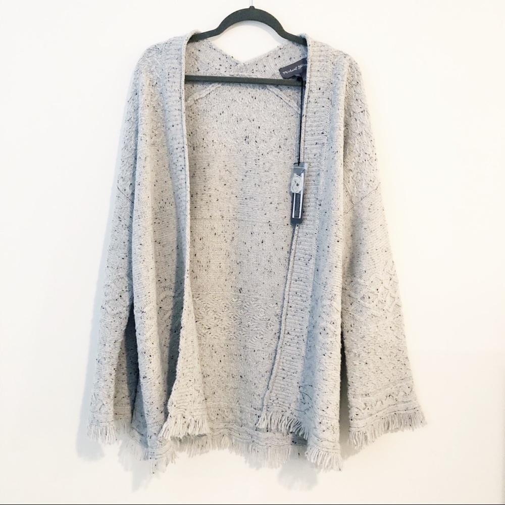 Michael Stars Cable Knit Cardigan Size M NWT